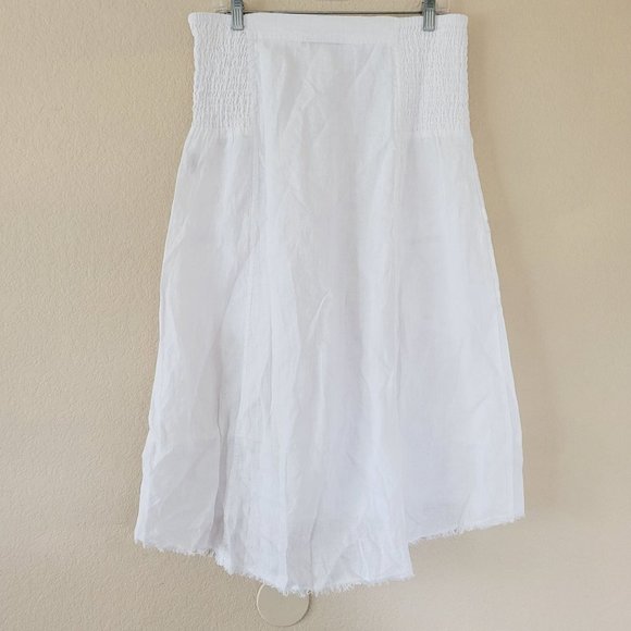 XCVI Womens 100% Linen Clementine Midi Skirt Size Medium Lighweight - Picture 7 of 7